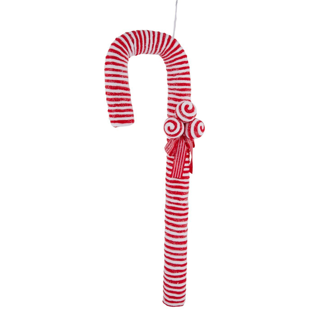 Glitter Candy Cane Wall Decoration Red Image 2