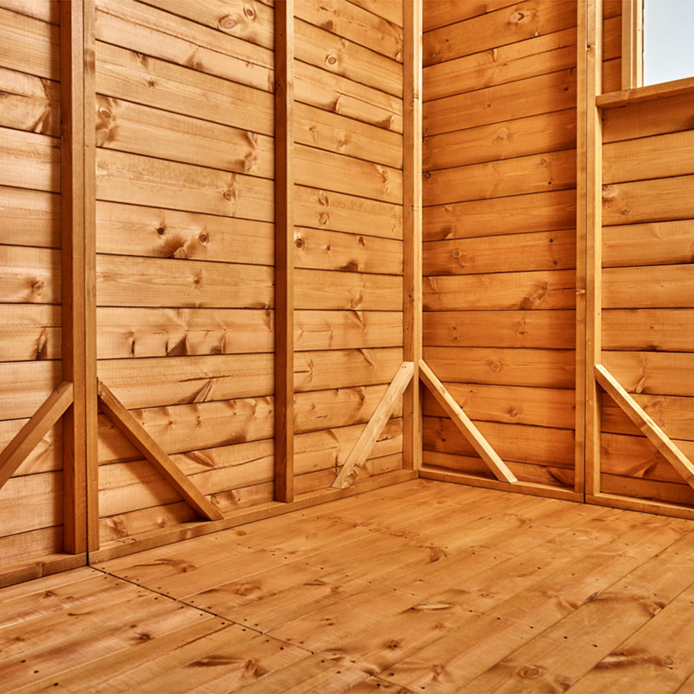 Power Sheds 14 x 6ft Double Door Pent Wooden Shed Image 6