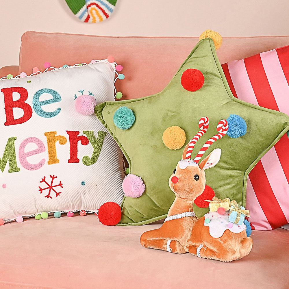 The Christmas Gift Co Sitting Rudolph with Presents Decoration Image 2