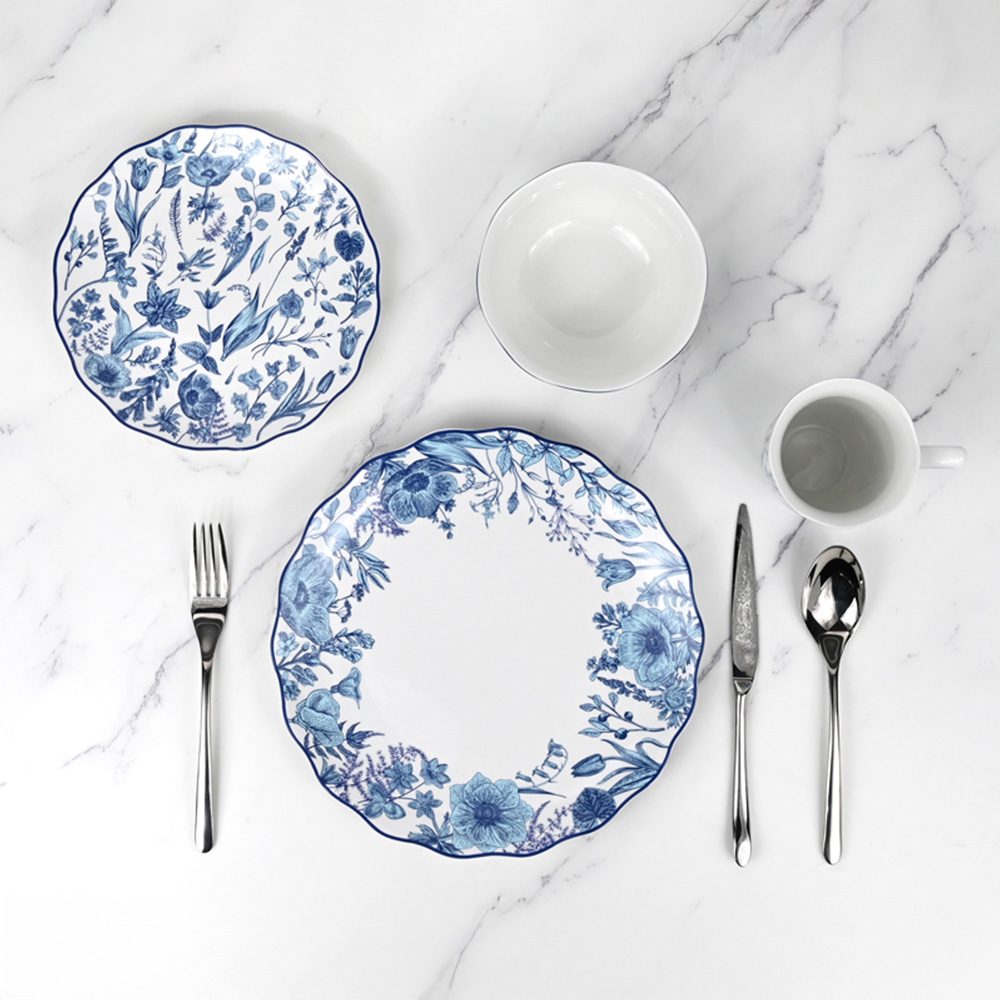 Waterside Floral Blue 16 Piece Dinner Set Image 2