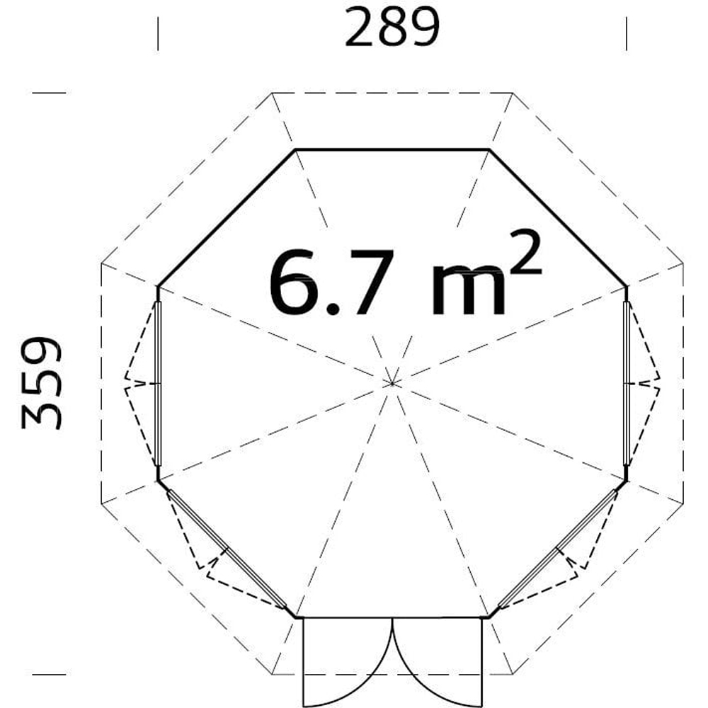 Palmako Veronica 9.5 x 9.5ft Apex Summerhouse Image 7