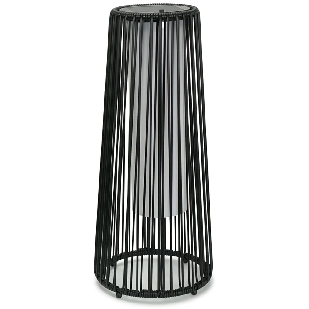ValueLight Rattan Black Small Solar Floor Lamp Image 1