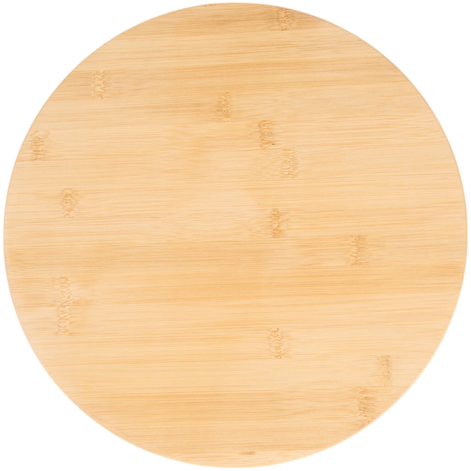 Large Round Bamboo Lazy Susan Natural Image 1