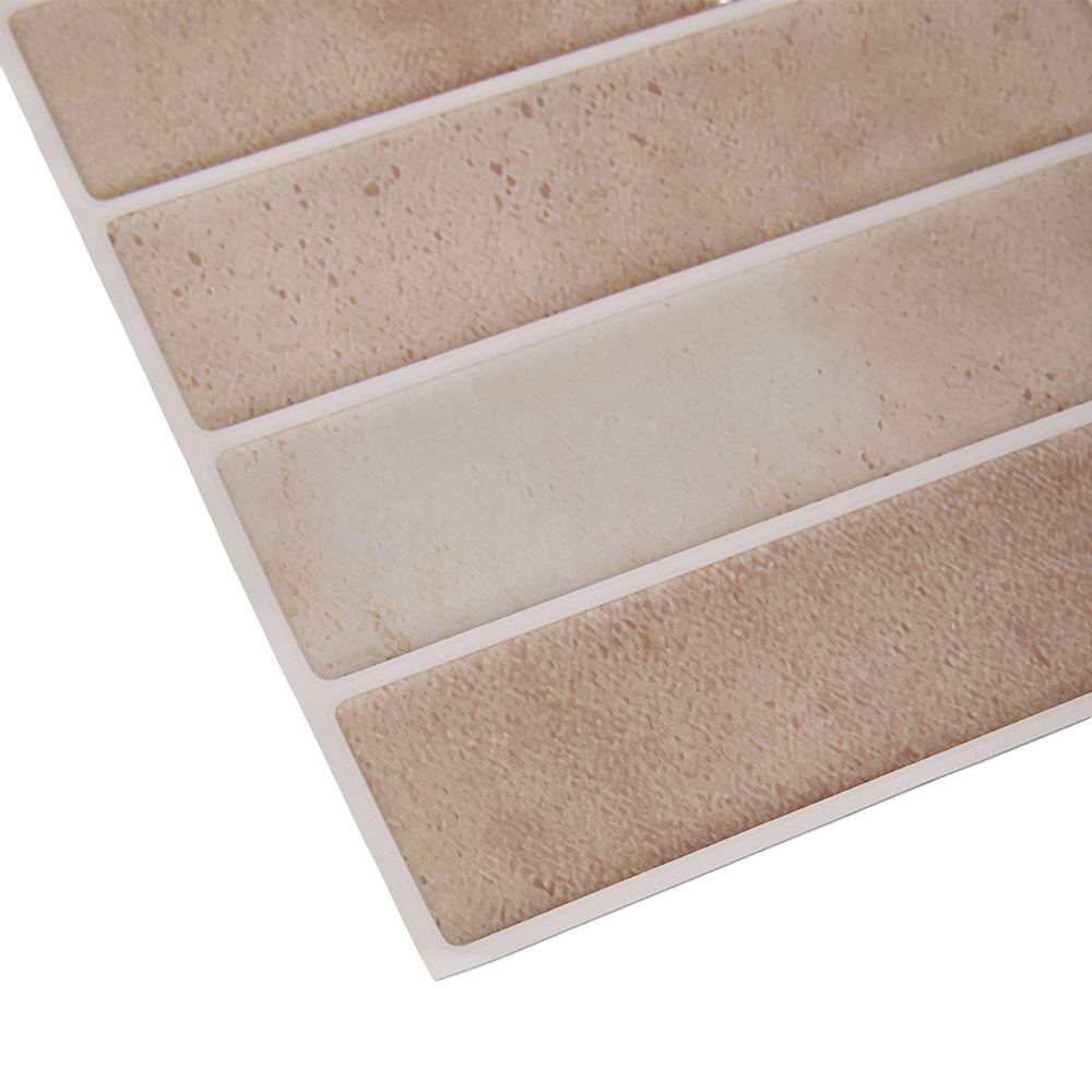 Living and Home Brown Rectangle Self Adhesive Wall Sticker 10 Pack Image 5