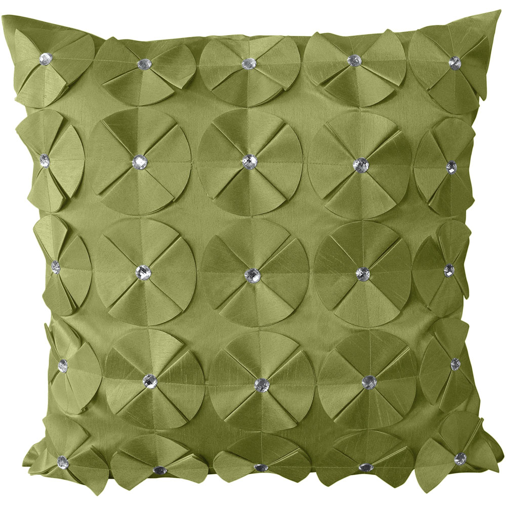 Intimates Vogue Diamante Lime Filled Cushion 43 x 43cm 2 Pack Image 1