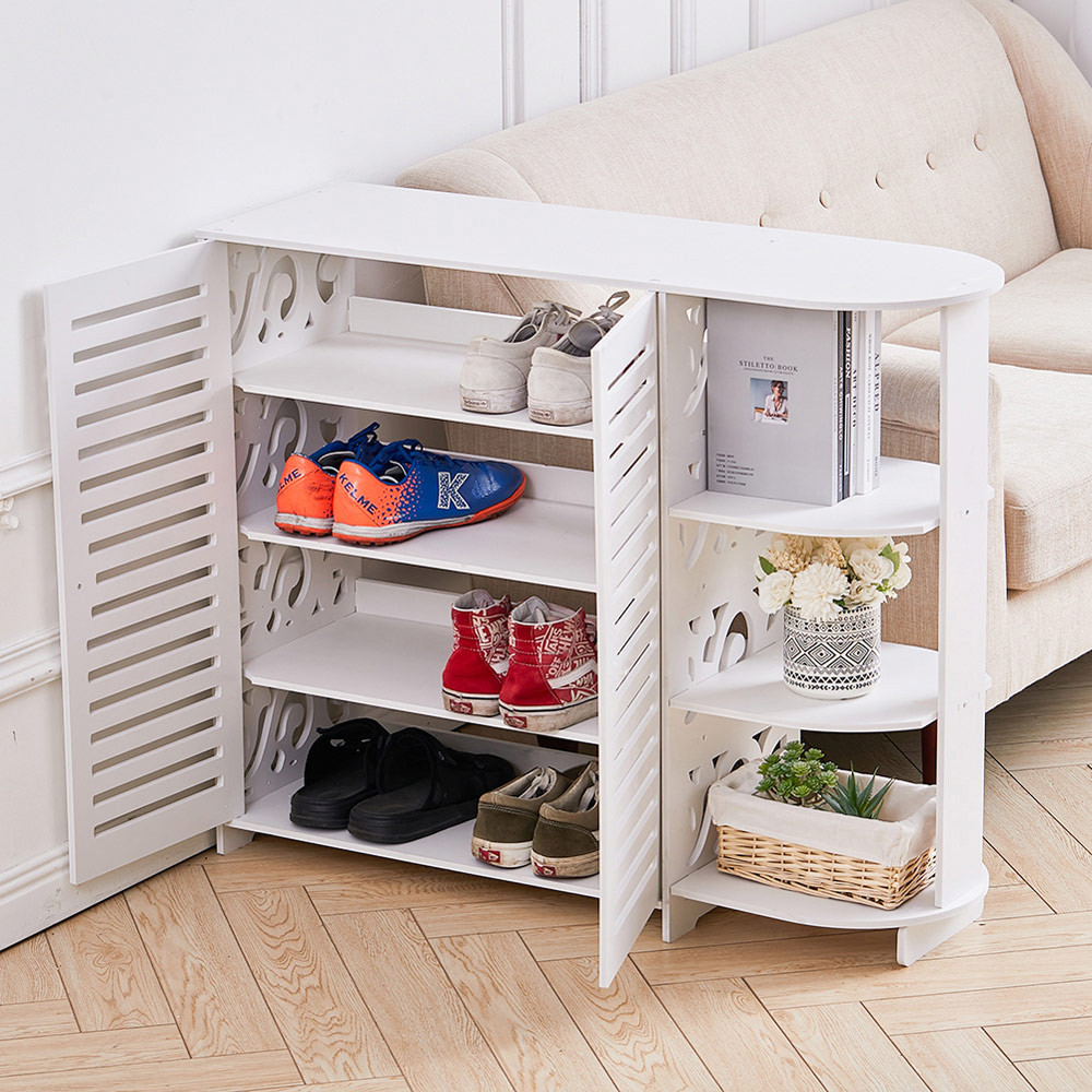 Living and Home White Modern Shoe Cabinet Image 5