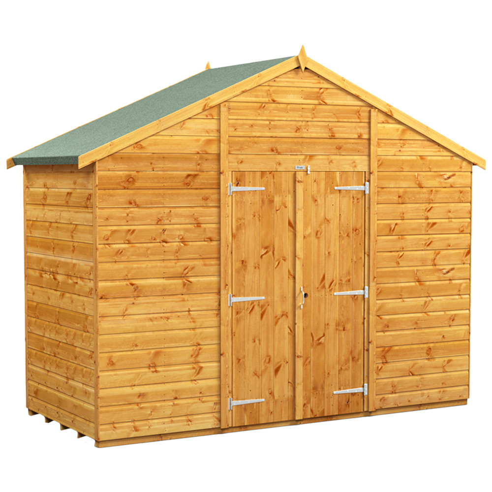 Power Sheds 4 x 10ft Double Door Apex Wooden Shed Image 1