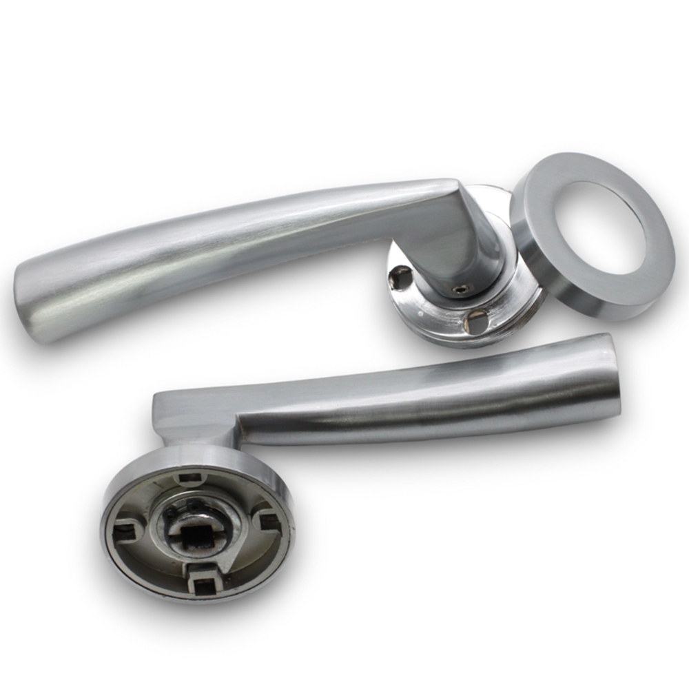 Spira Brass Leygo Satin Chrome Lever Door Handle 2 Pack Image 3