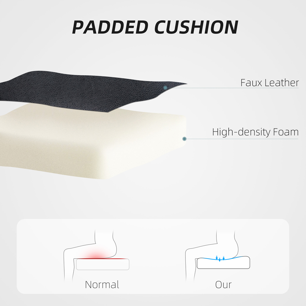 Portland Black Faux Leather Tilting Home Office Chair Image 7