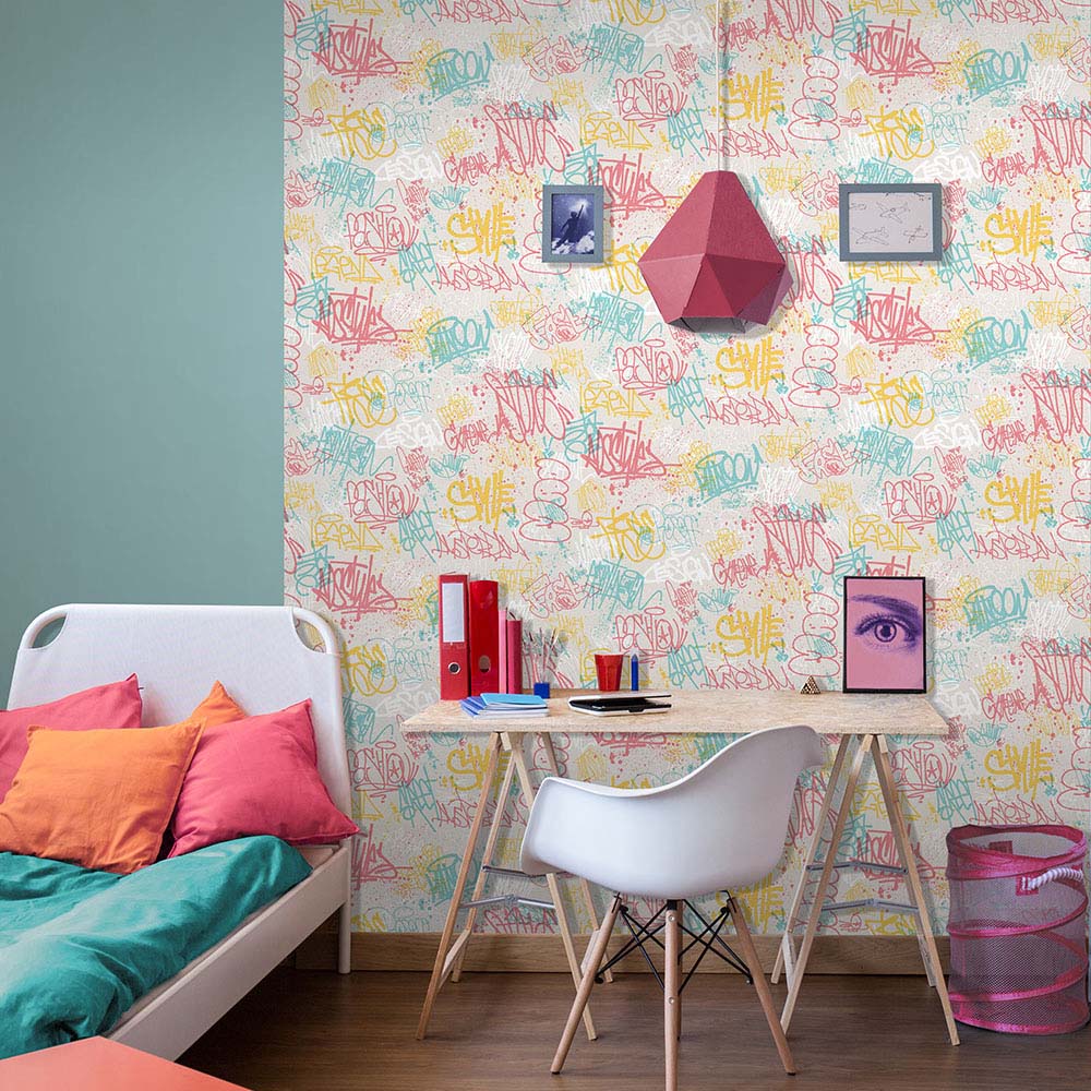 Muriva Sketched Multi Wallpaper Image 2