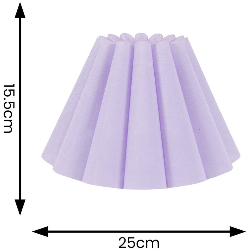 ValueLights Lauren Lilac Pleated Scallop Lamp Shade 16cm Image 4