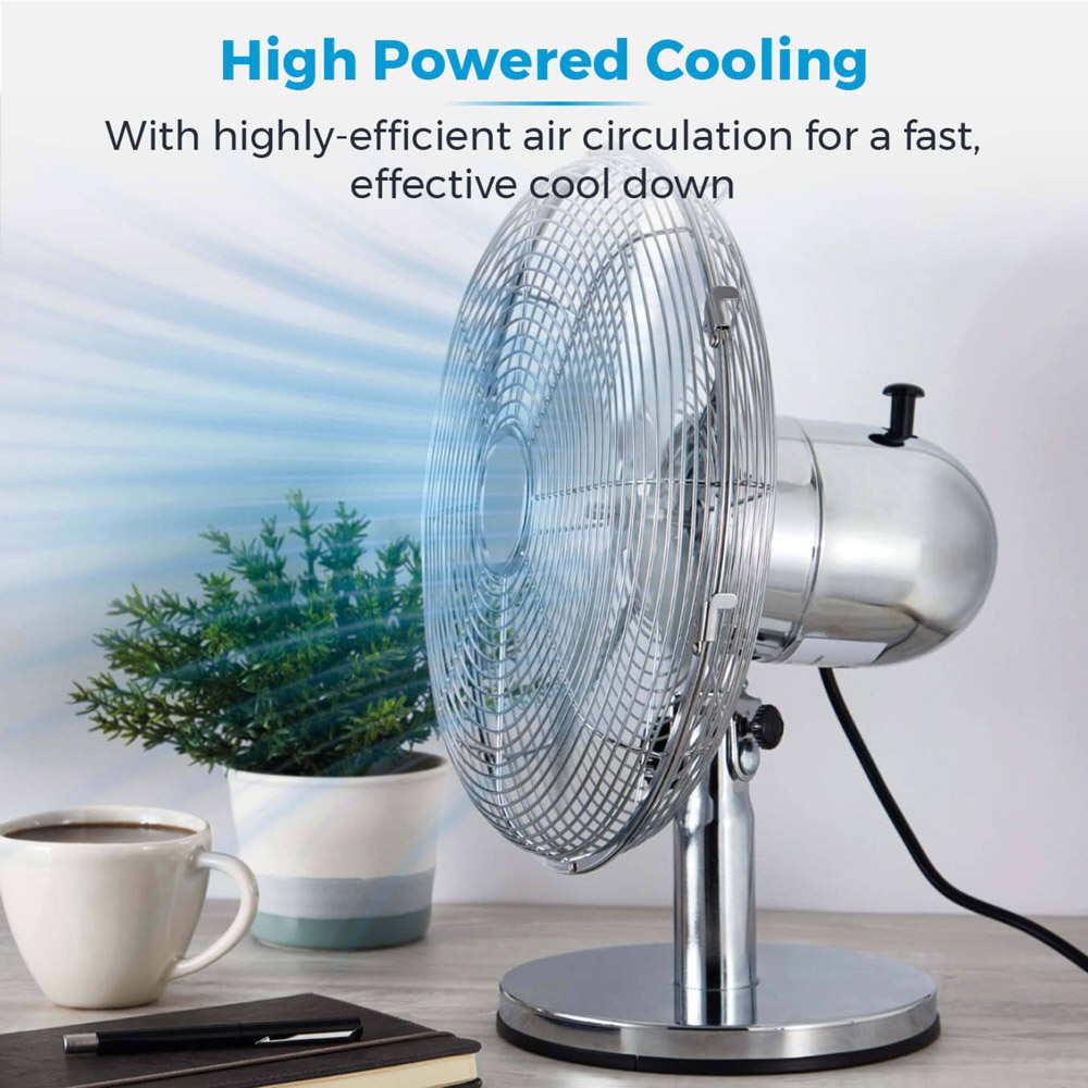 Tower Metal Desk Fan 12 inch Image 8