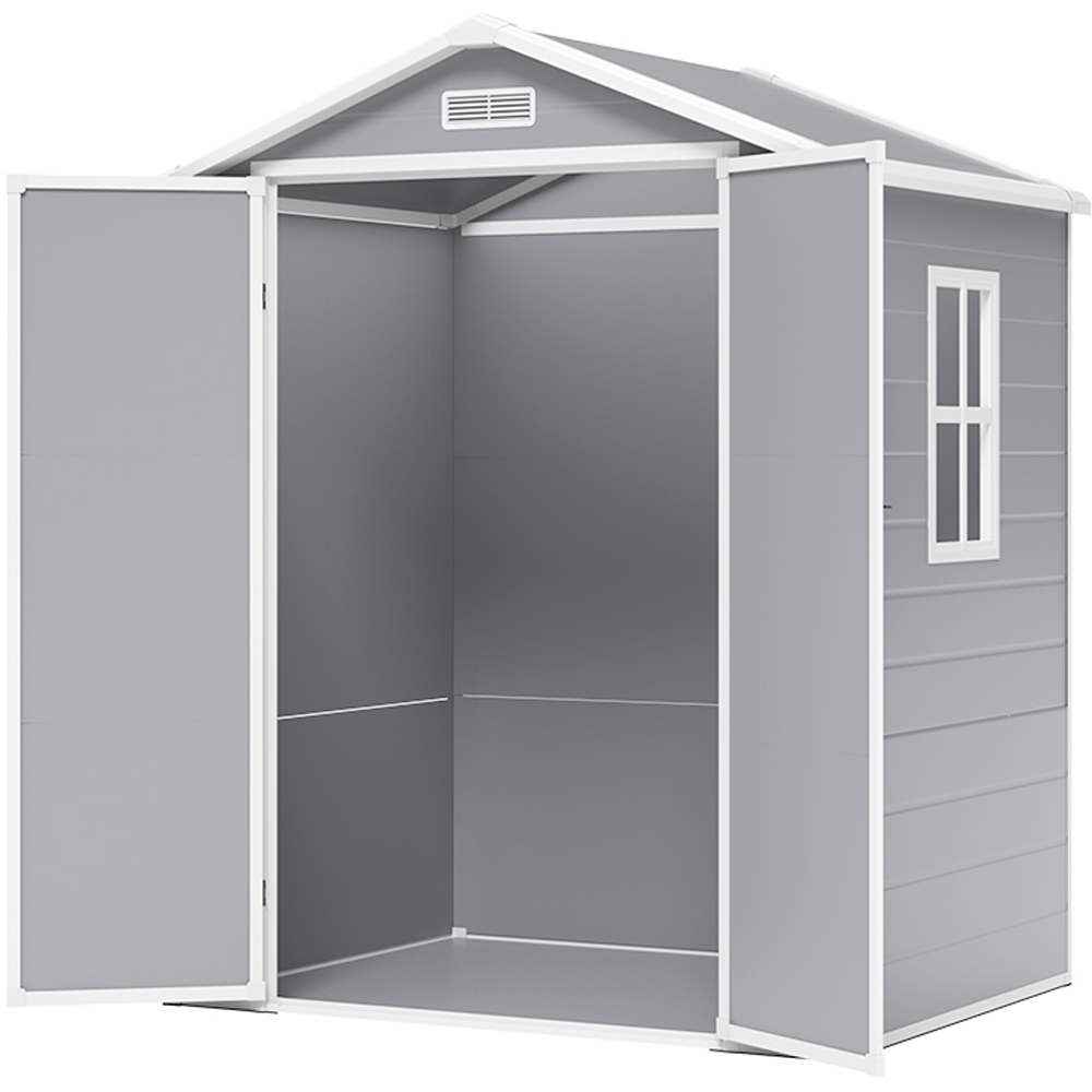 Living and Home 6 x 4.4ft Plastic Apex Garden Storage Shed Image 3