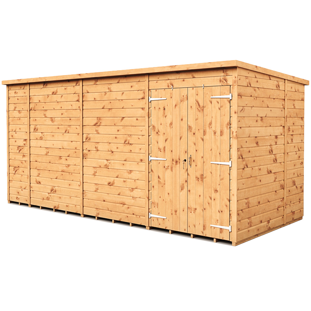 Empire Sheds 14 x 6ft Double Door Tongue and Groove Wooden Pent Garden Shed Image 1