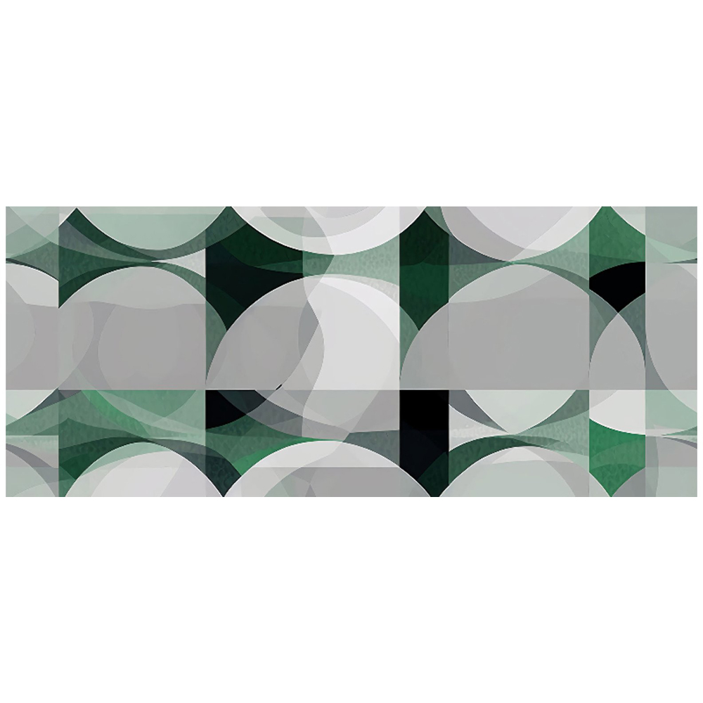Warren Reed Designer Geometric Grey Green Glass Bathroom Splashback 25 x 60cm Image 2