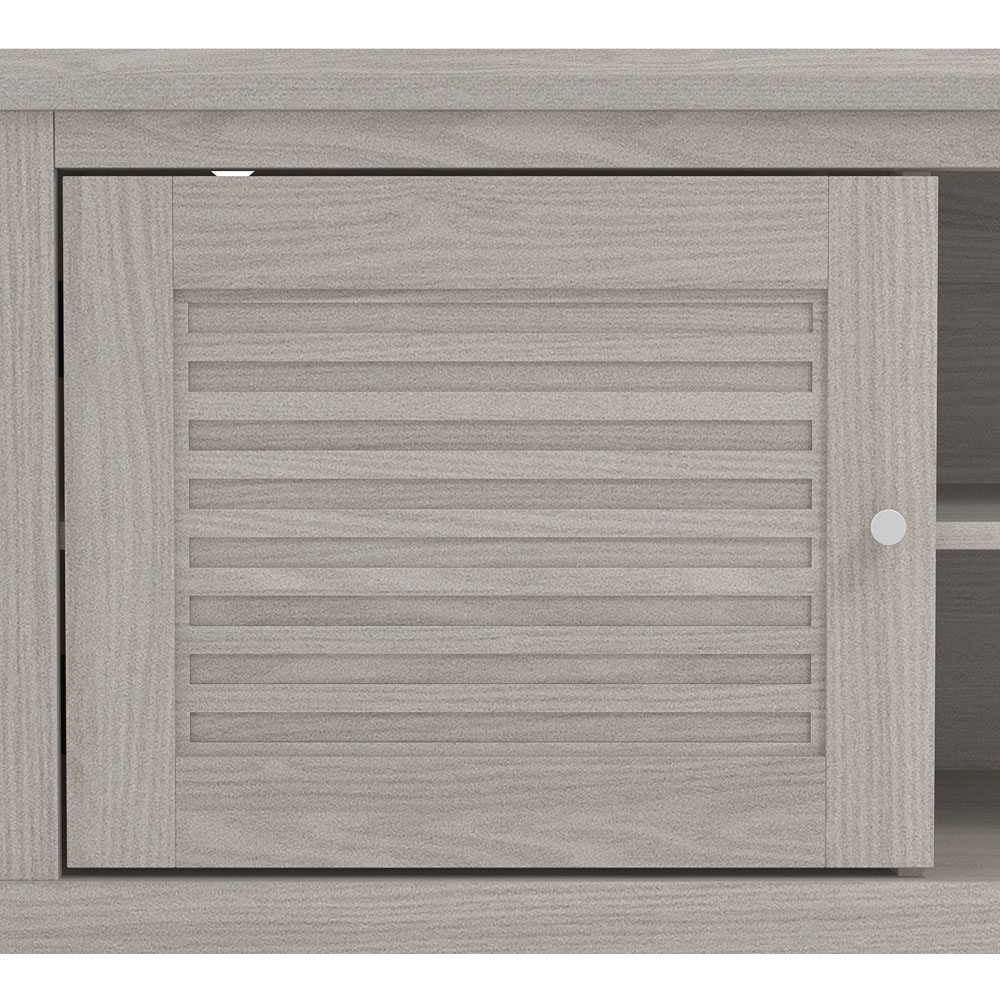 GFW Salcombe 2 Door 2 Shelf Warm Grey Oak TV Unit Image 7