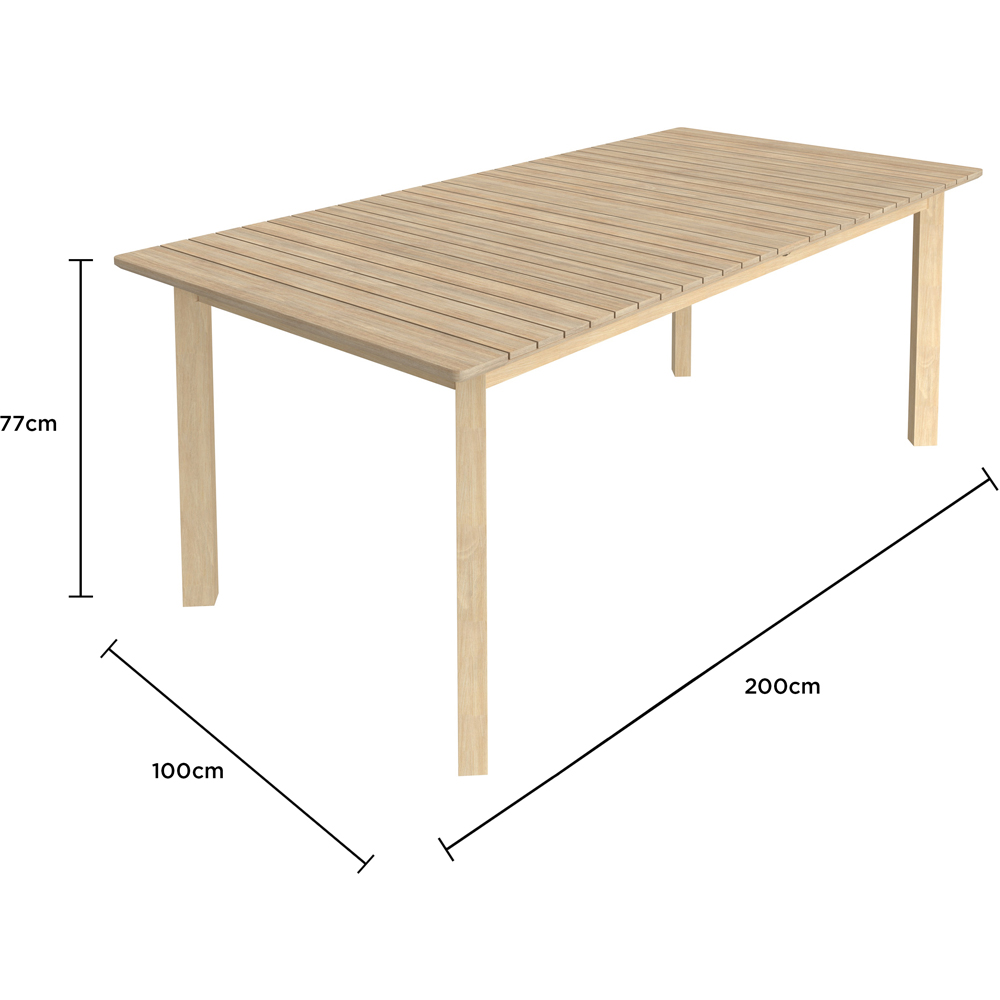 Charles Bentley Delgada 8 Seater 199-240cm Acacia Extendable Dining Table Image 8