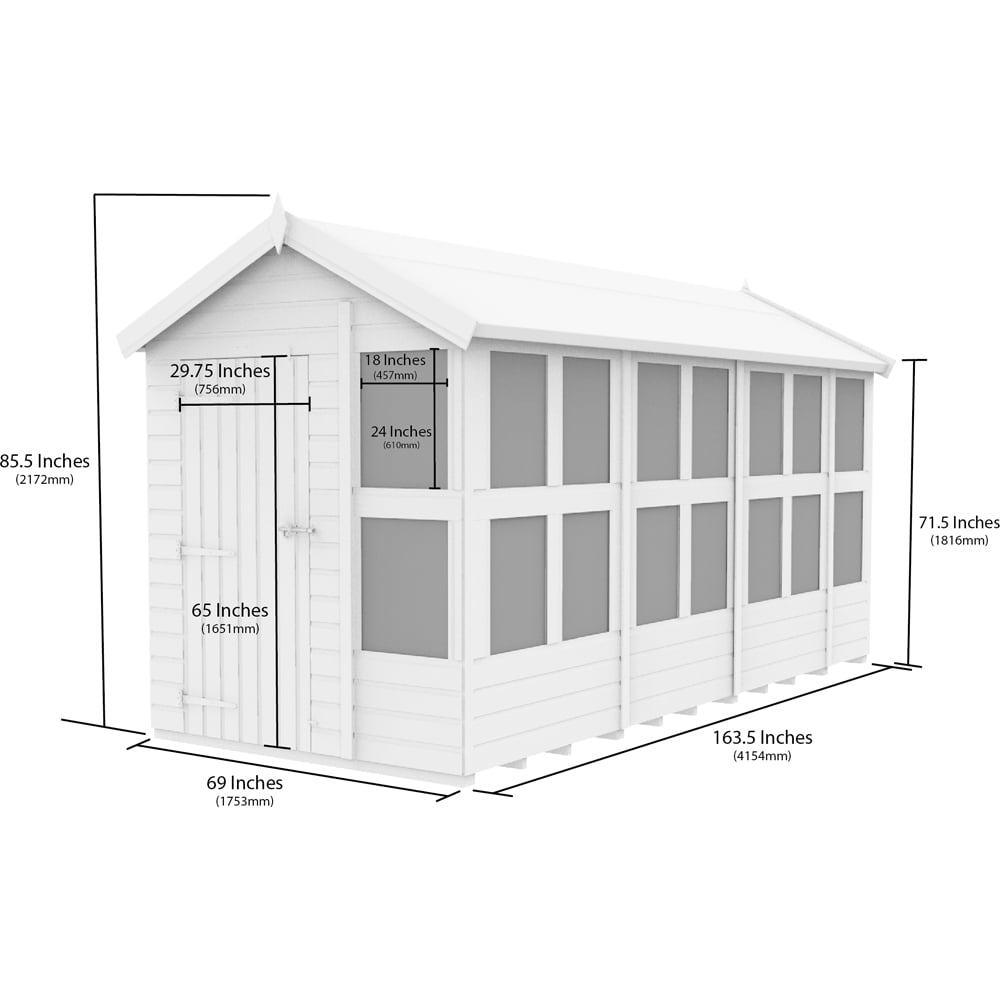 DIY Sheds 6 x 14ft Tongue and Groove Timber Apex Potting Shed Image 7