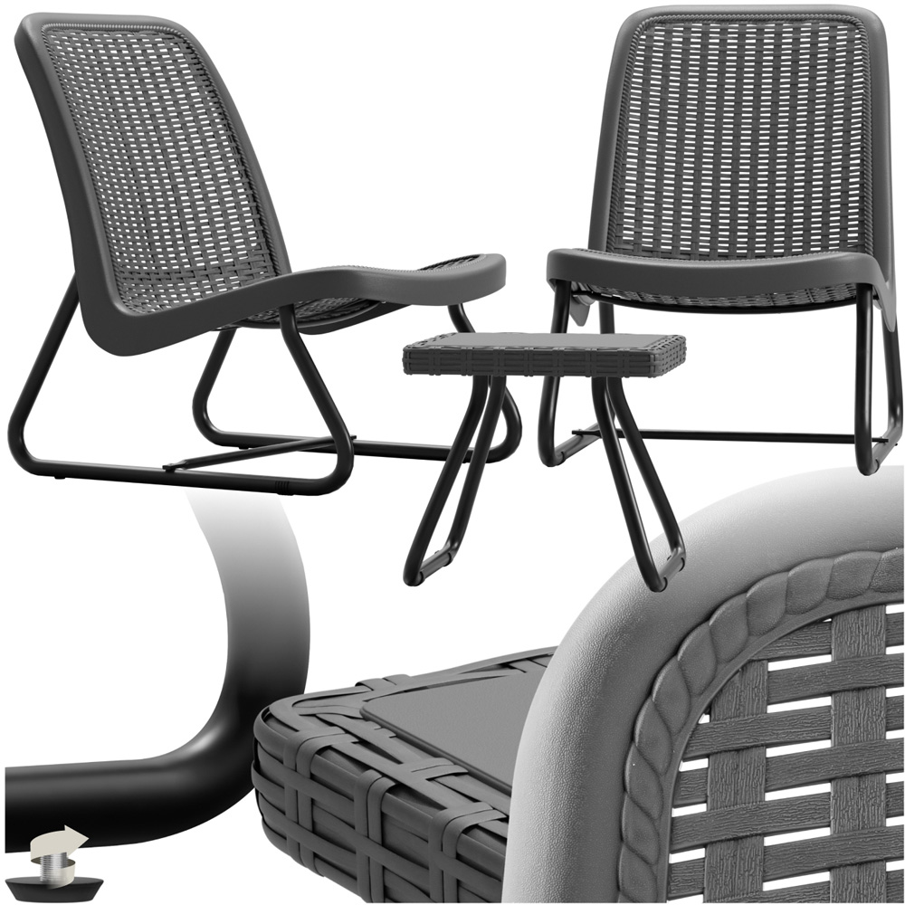 tectake Modica Rattan Look Bistro Set Image 2