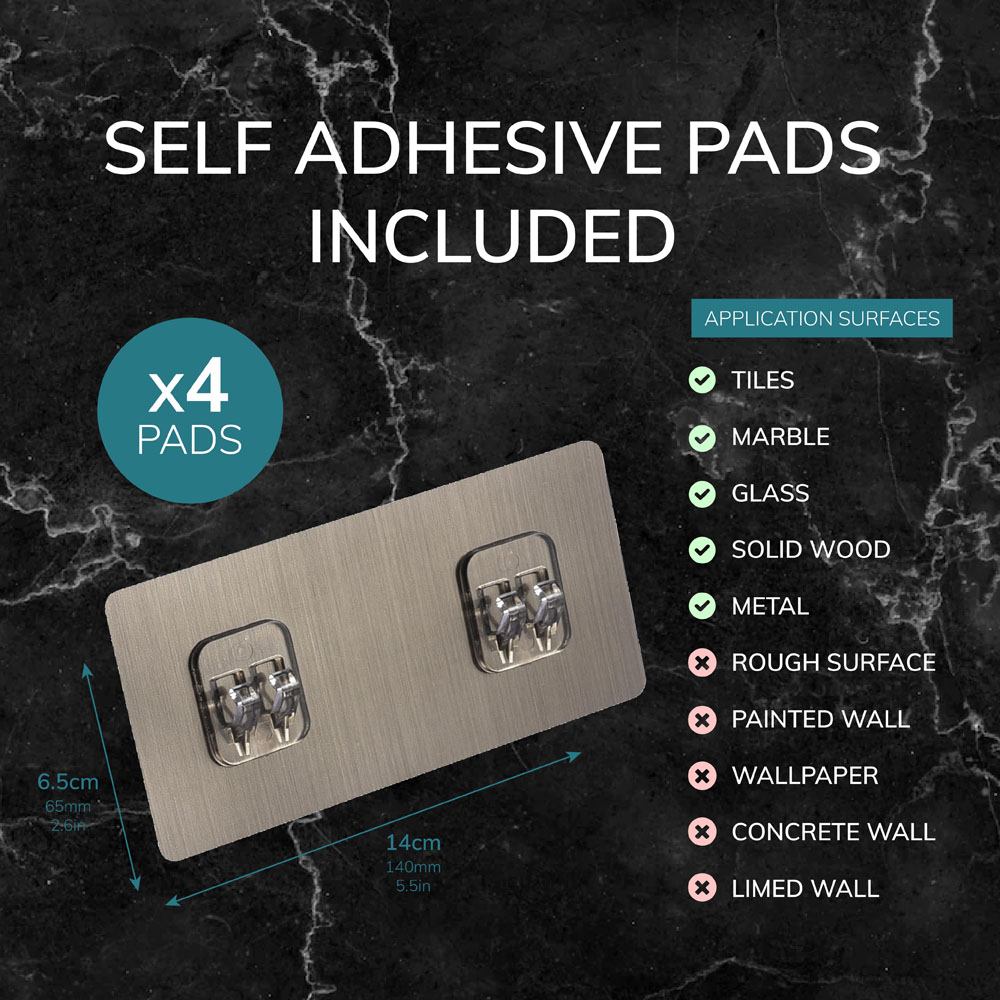 House of Home Steel Corner Shower Shelves Pack of 2 Image 4