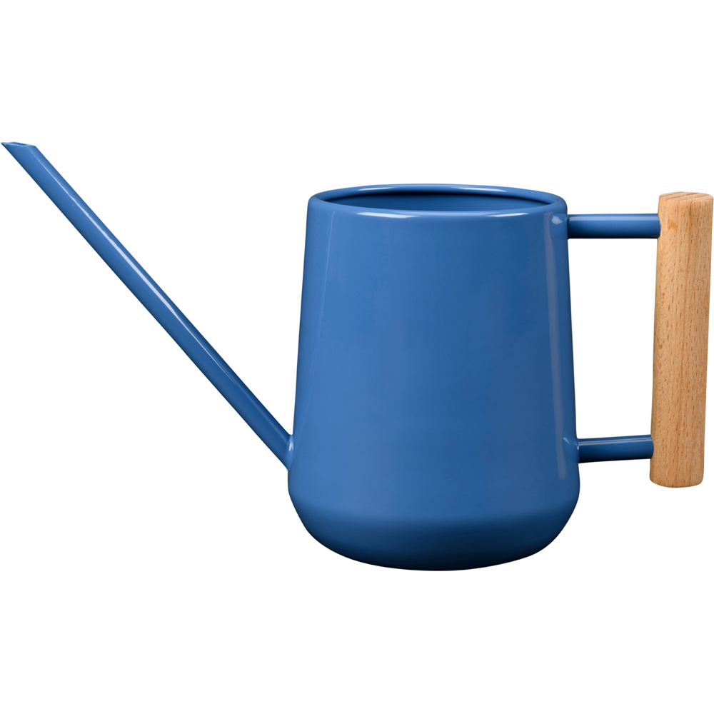 Burgon & Ball Cotswold Blue Steel Indoor Watering Can with Beech Wood Handle 700ml Image 3