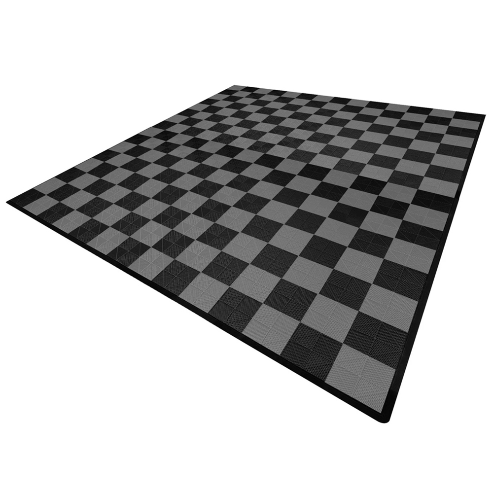 Monstershop 120 Black and 120 Grey Vented Garage Floor Tiles with Edges Image 3