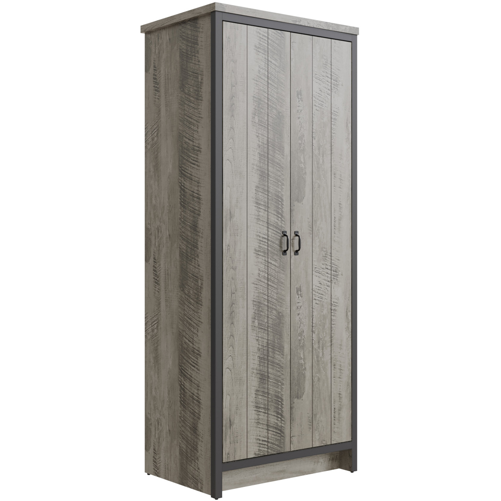 GFW Boston 2 Door Grey Wardrobe Image 4