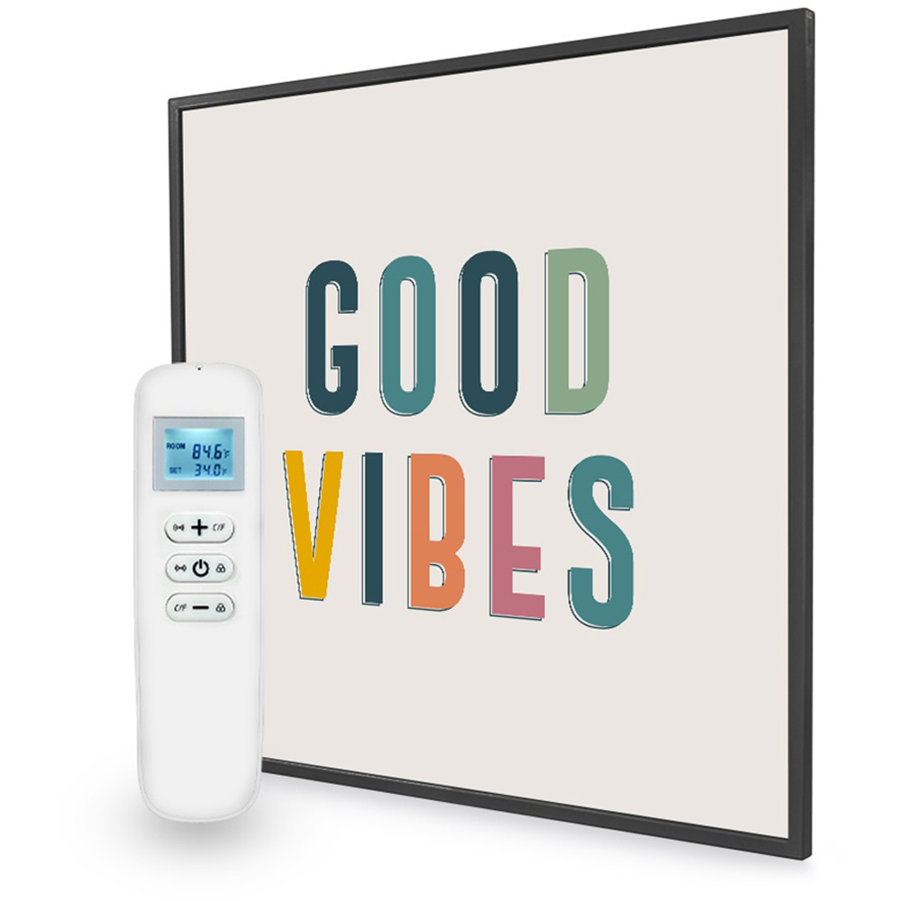 Mirrorstone Nexus Good Vibes Quote Wi-Fi Infrared Heating Panel 350W 595 x 595mm  Image 3