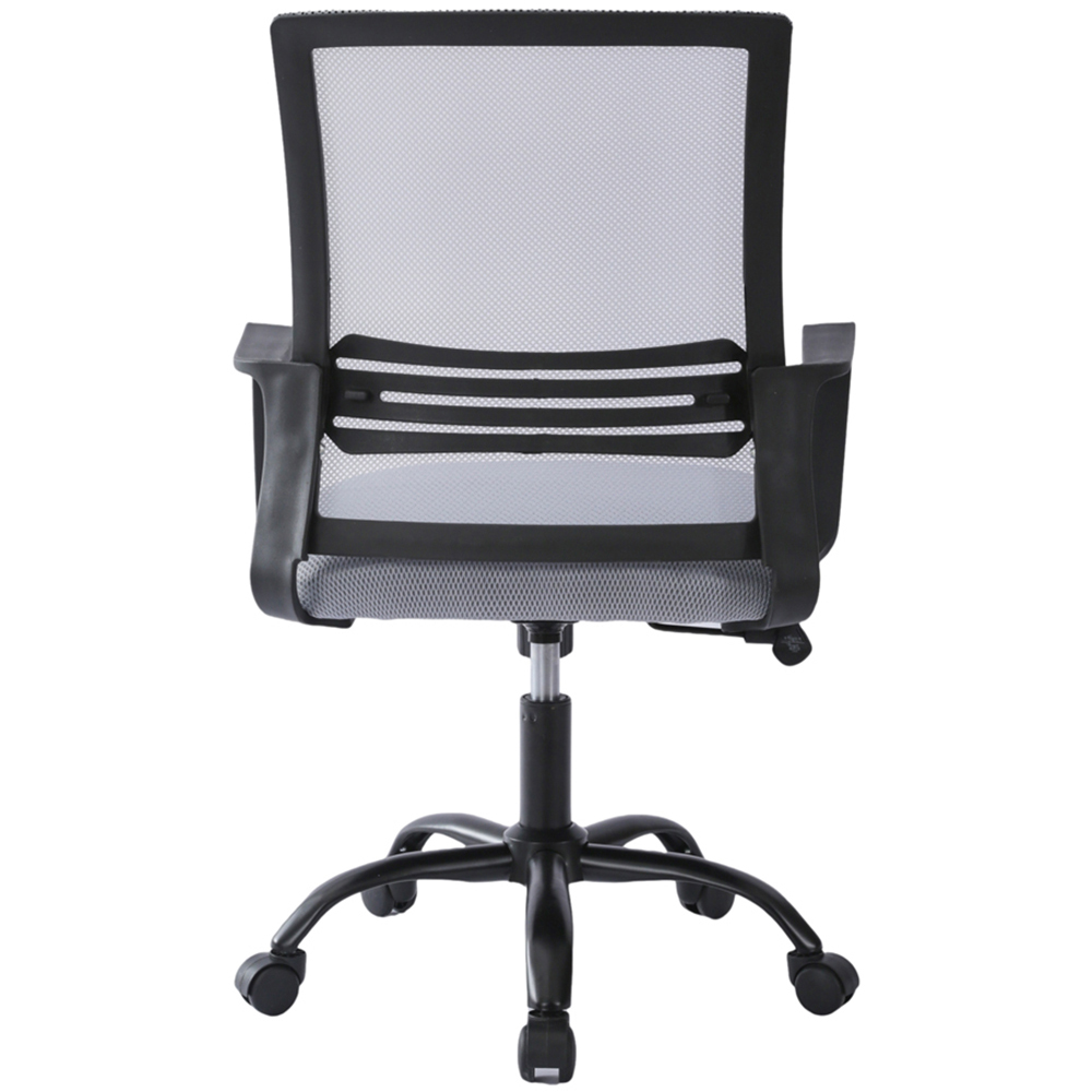 Light Grey Swivel Height Adjustable Mesh Back Office Chair Image 4