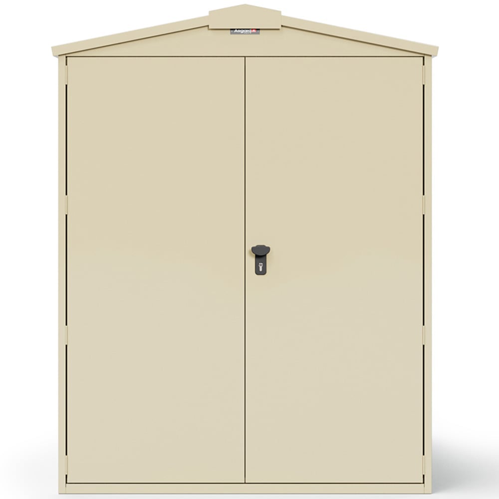 Asgard Centurion 5 x 7ft Double Door Cream High Security Bike Shed Image 3