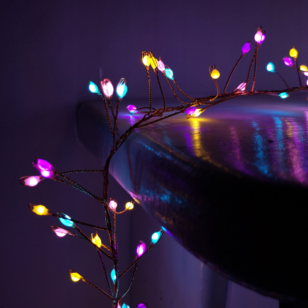 Premier UltraBrights 800 Multicolour LED Rose Gold Pin Wire Christmas Cluster Light 5.5m Image 4