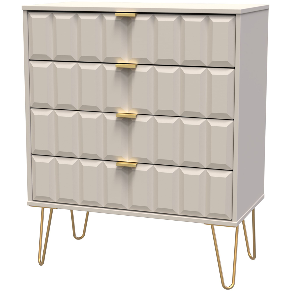 Crowndale Cube 4 Drawer Matt Kashmir Chest of Drawers Ready Assembled Image 2