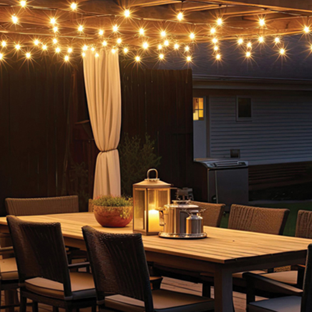 Eagle Connect Warm White LED Black String Light 45m Image 4