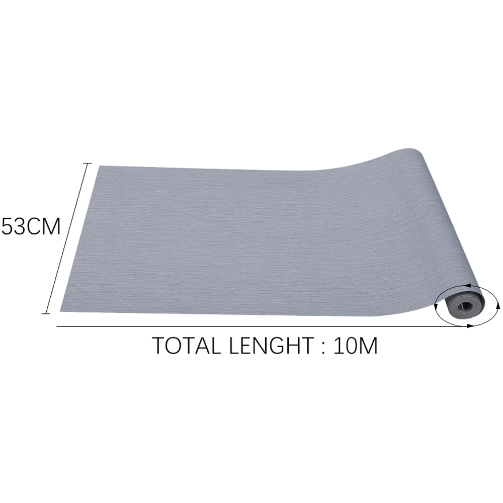 Living and Home 3D Linen Effect Textured Smoke Grey Wallpaper Image 8