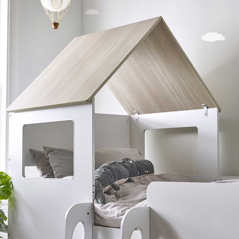 Julian Bowen Orpheus Pale Wood and White Mid Sleeper with Storage Image 4