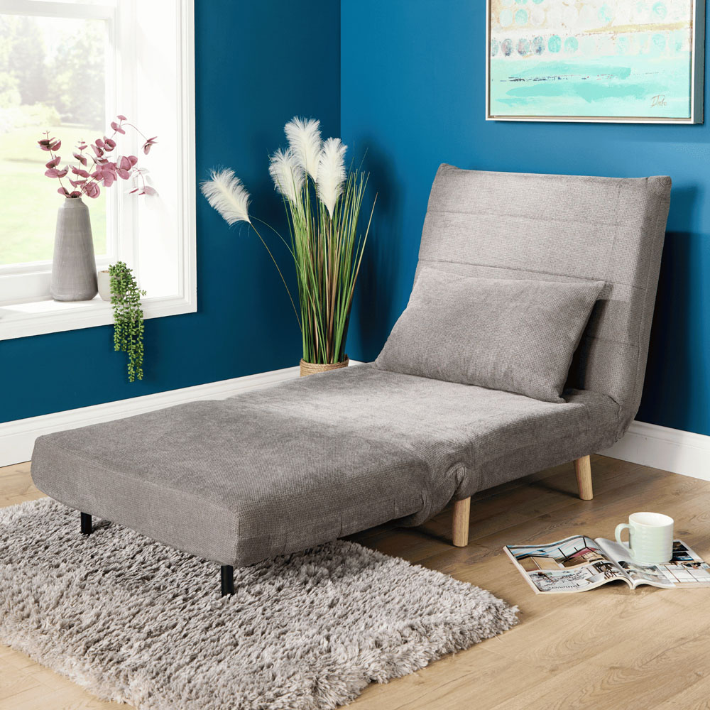Home Source Lorena Single Grey Sofa Bed Image 9
