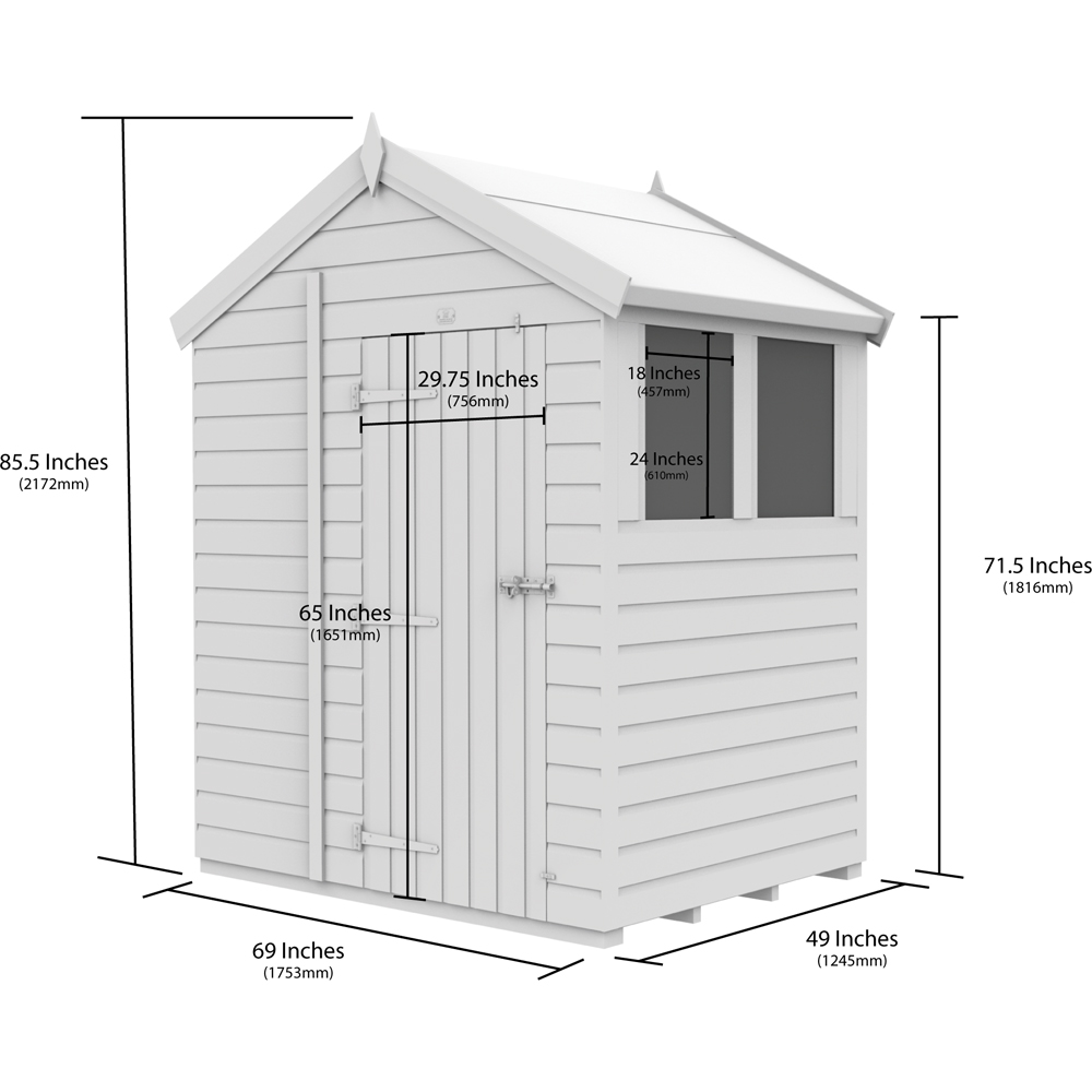 DIY Sheds 6 x 4ft Tongue and Groove Timber Apex Garden Shed Image 9