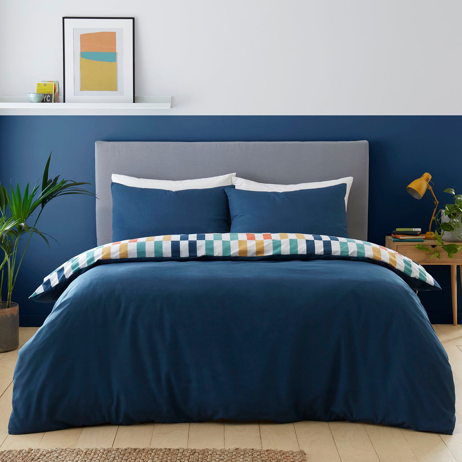 Colby Blocks Duvet Set - Multicolour / Double Image 2