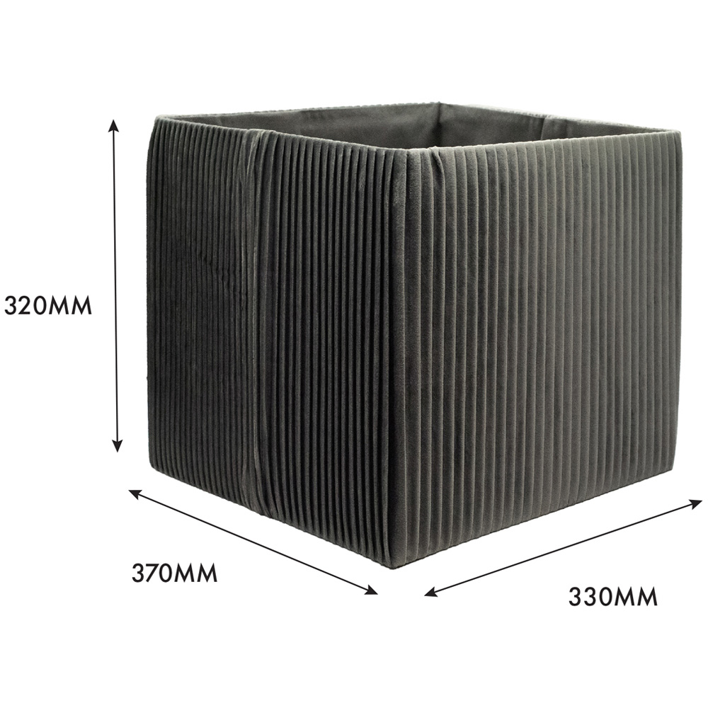 Homebase Pleated Grey Cube Storage Insert 4 Pack Image 6