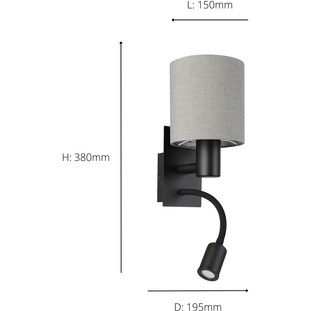 EGLO Pasteri Black LED Wall Light Image 5