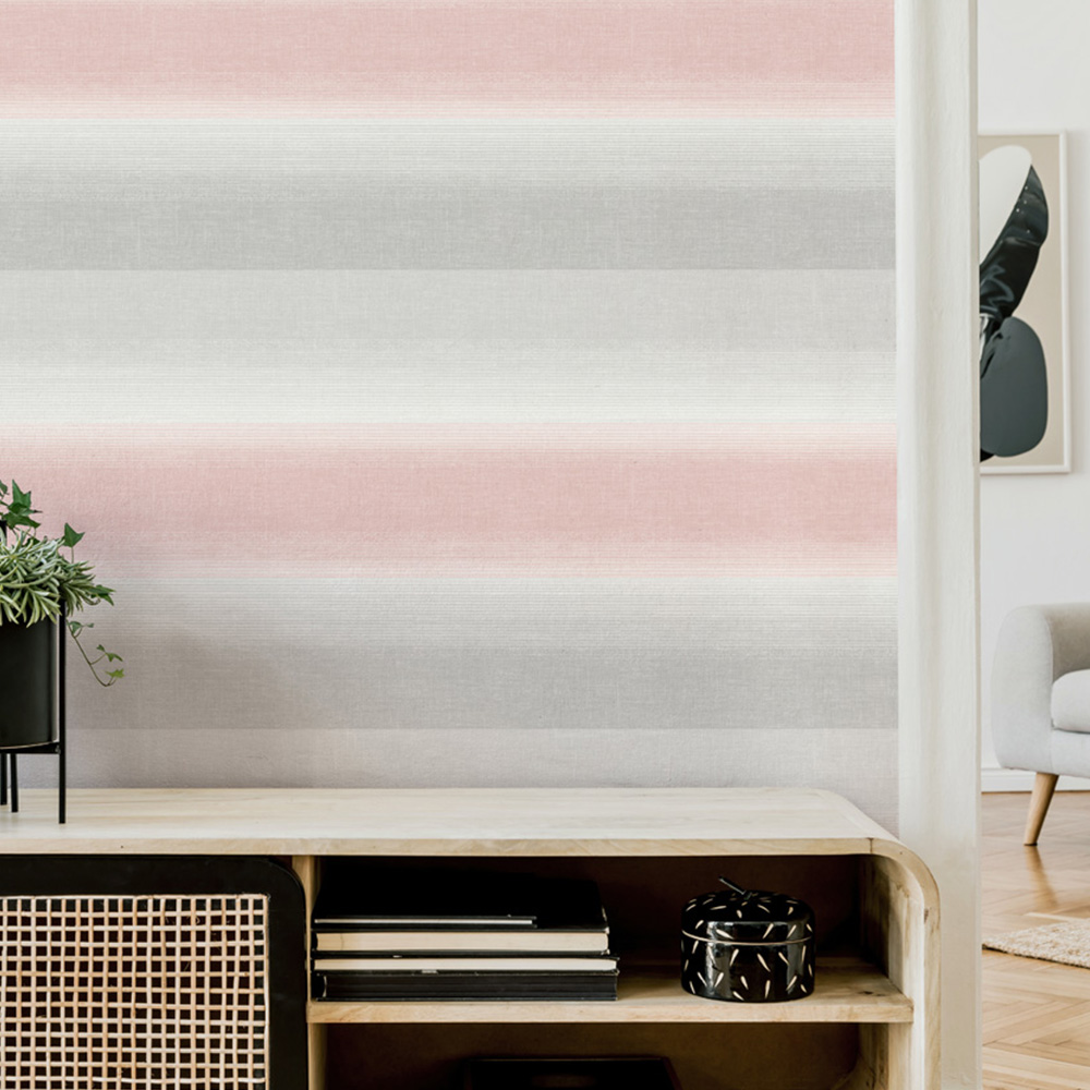Fine Decor Kirby Stripe Pink Wallpaper Image 4