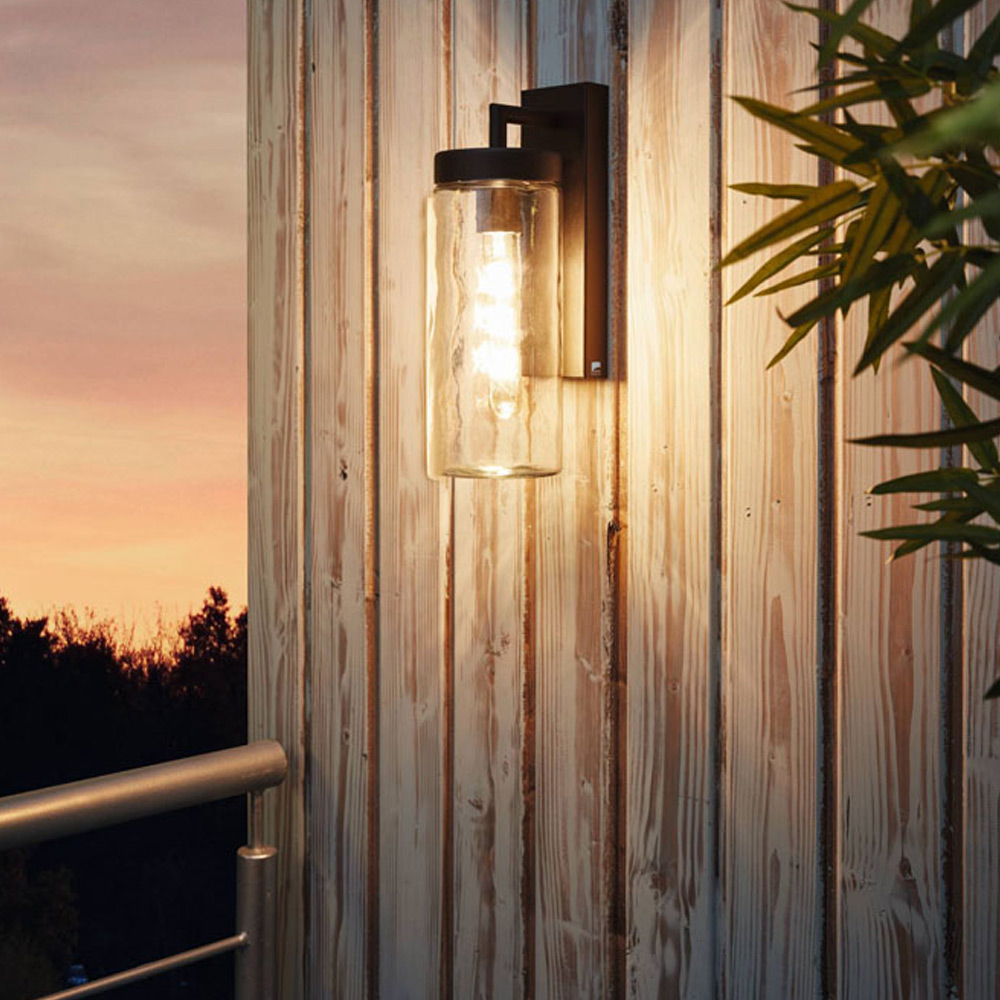 EGLO Bovolone Black Exterior Wall Lamp Image 2