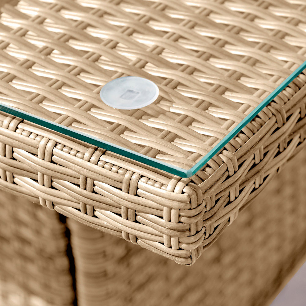 Furniturebox Dominica 6 Seater Garden Dining Set Beige Image 3