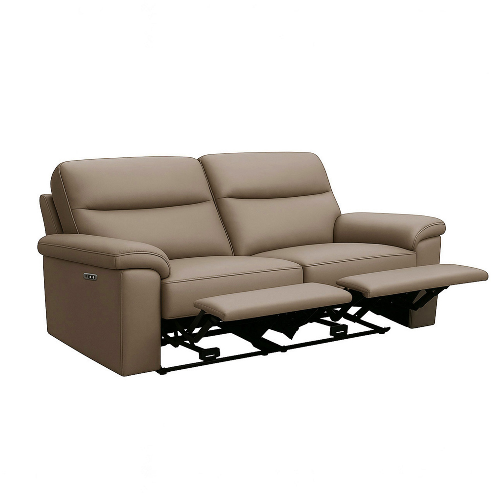 Aspire Marlowe Elephant Leather 3 Seater Power Recliner Sofa Image 3