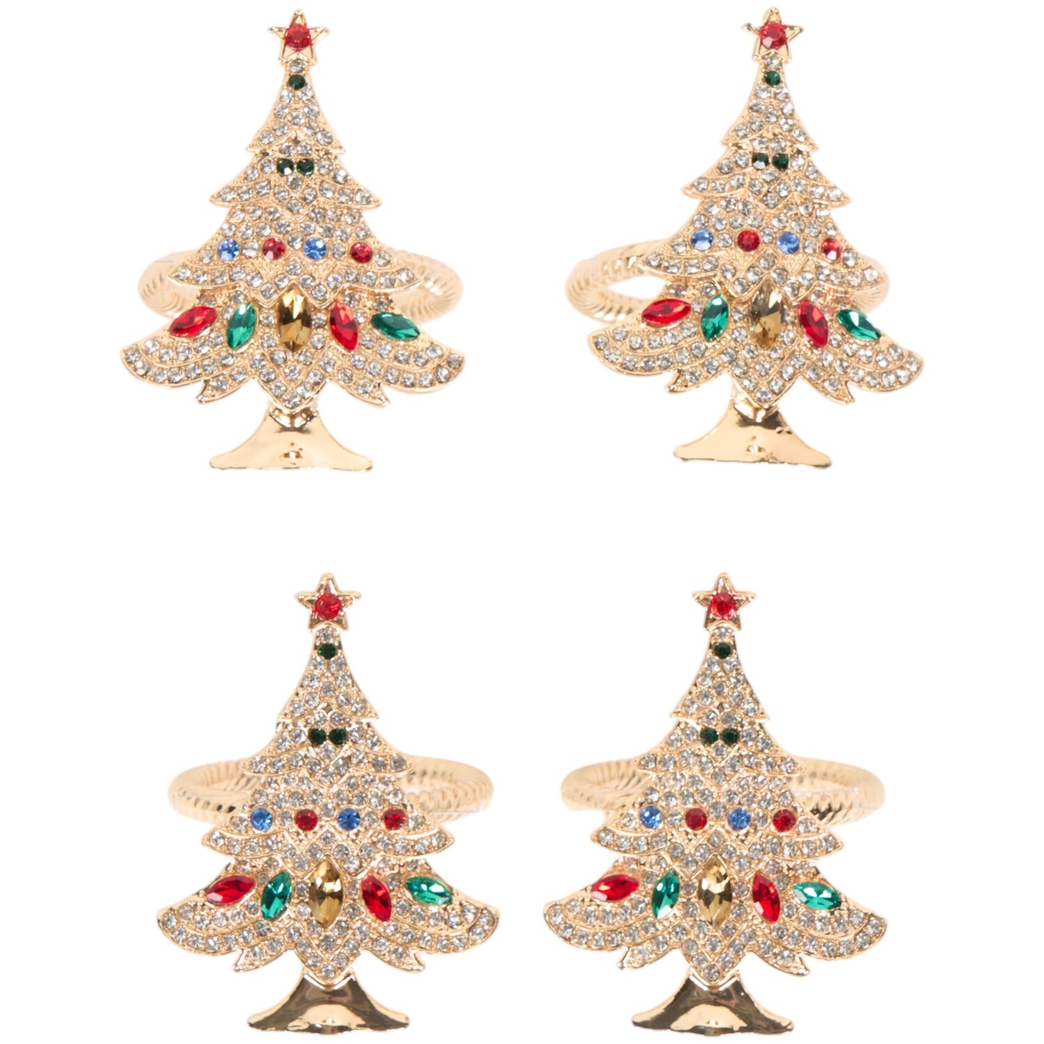 Set of 4 Festive Napkin Rings Image 4