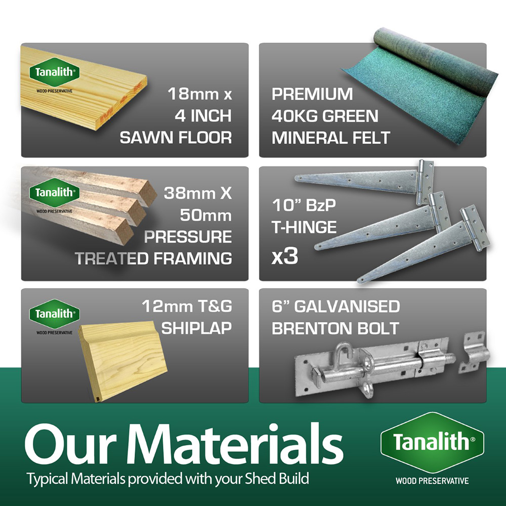 DIY Sheds 4 x 5ft Tongue and Groove Timber Apex Security Garden Shed Image 6