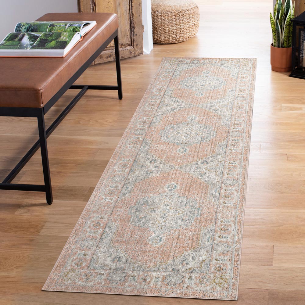 Desire Rugs Maia Coral Orchid Floral Non Slip Rug 120 x 180cm Image 5