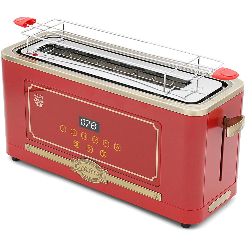 Kaiser Empire Bordeaux Red Espresso Coffee Machine and Toaster Bundle Image 4