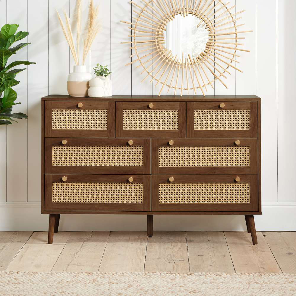 Croxley 7 Drawer Rattan Chest of Drawers Image 6