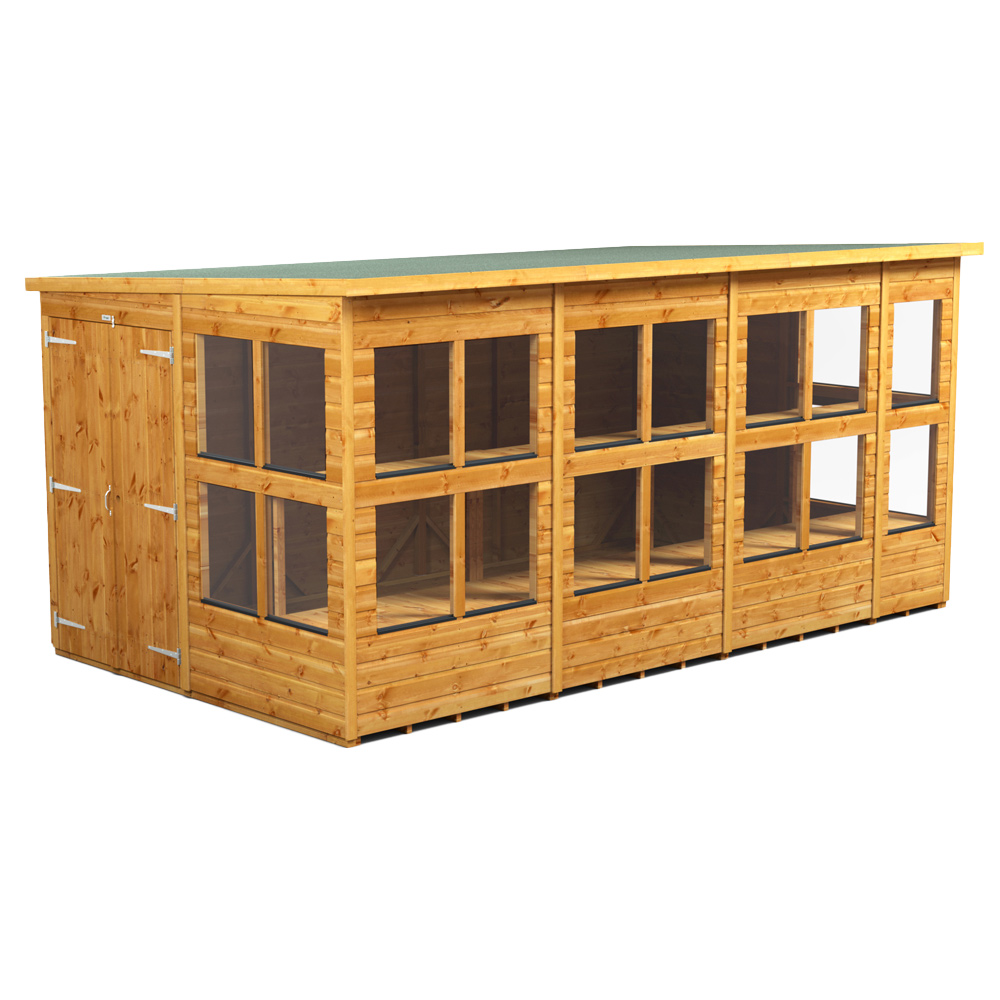 Power 14 x 8ft Pent Double Door Potting Shed Image 1